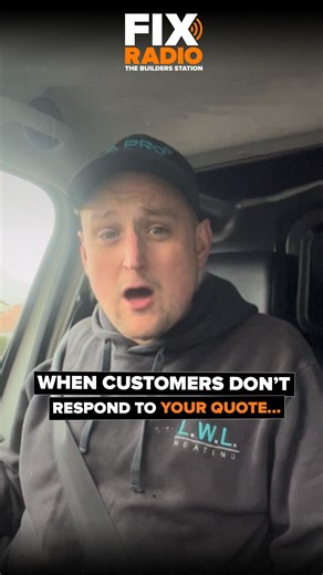 52 reactions | A Heating and Plumbing Engineer vents the frustration of when a customer doesn't respond to your quote  [@lwlheating) #construction #builders #plumbers #electricians | Fix Radio | Facebook