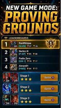 I got RANK 1 in the New Champion Proving Grounds GAME MODE in Raid Shadow Legends #shorts