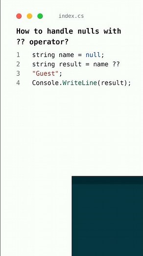 C# Null Coalescing Operator Magic! #shorts #csharp