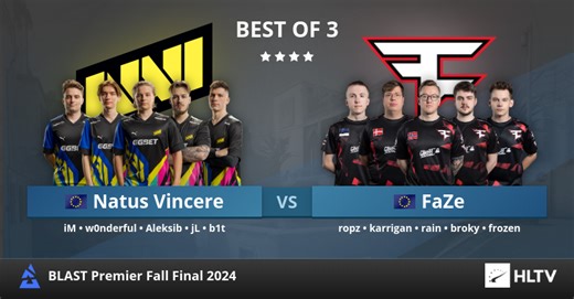 Natus Vincere vs FaZe at BLAST Premier Fall Final 2024
