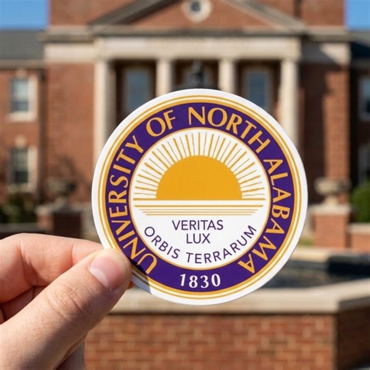 University of North Alabama Sticker, UNA Lions Seal Decal, UNA Alumni Gift, Florence Alabama College Sticker, UNA Laptop Decal Vinyl Art