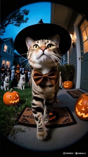 #cat halloween prank