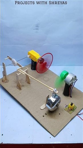 DIY ⚡Air Power Mechanical Bell 🔔 🔌 #schoolproject #hacks #ideas #experiment #new #diy #simple