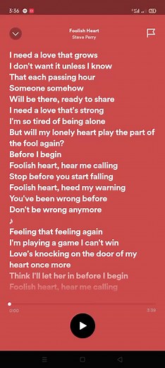 FOOLISH HEART By Steve Perry #steveperry #foolishheart #music #fyp #lyricsvideo #foryoupage
