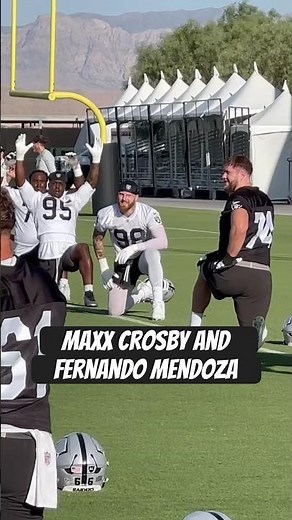 Maxx Crosby and Fernando Mendoza ☠️ #raiders #lasvegas #raidernation