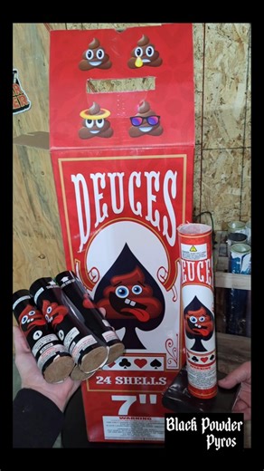 NEW 2026 7" DEUCES 💩 #7inchshell #pyro #fireworks #salutes #doublebangers #shortsfeed