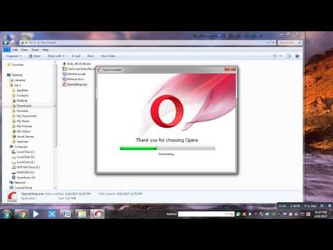 How to Opera mini Install windows 7 latest easy video