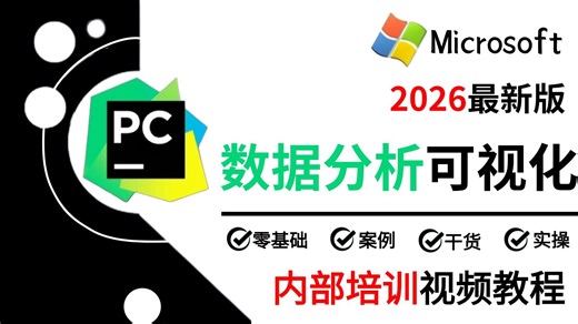 【2026最新版】逼自己3天学完数据分析可视化，这绝对是B站最全面的最系统的数分可视化教程（全程干货）小白速通，手把手教学，通俗易懂，学完就能就业