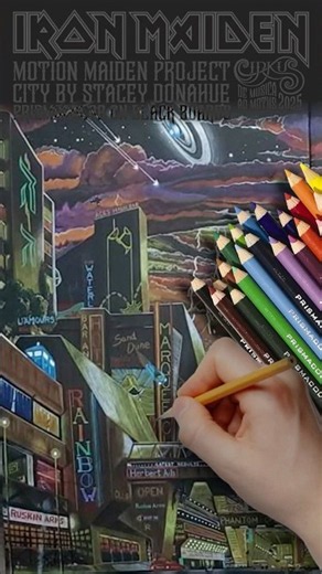 🚩 MOTION MAIDEN 🎨 SOMEWHERE IN TIME CITY by STACEY DONAHUE 🎨 (Iron Maiden fanart - NO AI)