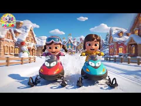 Eight Little Toy Snowmobiles Go Zoom Zoom Zoom ❄️ | Nursery Rhymes for Kids | Baby Songs