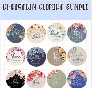 Christian Clipart Bundle: Bible Verse Designs (digital Download) - Etsy