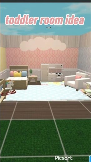 toddler room idea !💗 #bloxburg #toddlers #cute #fyp #blowup