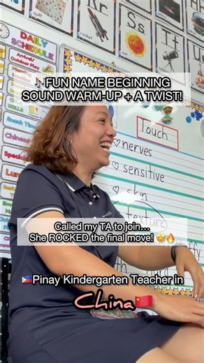 🎶 Fun Beginning Sound Game for ESL Kindergarten! 👏 | Name Sound Warm-Up 🇵🇭Pinay Teacher🇨🇳#esl