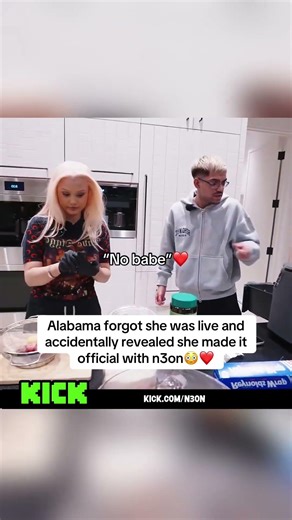 Alabama forgot she was live and accidentally revealed she made it official with n3on #n3on