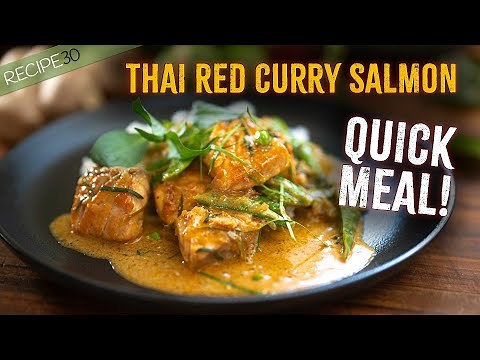 Thai coconut red curry Salmon