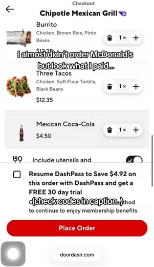 New DoorDash Promo Codes That Works (April 2026) 1️⃣ 🍟 25% Off — YAY20OFF4 Takes a few dollars off some orders. Works sometimes depending on the account. 2️⃣ 💳 $750 DoorDash Credit — once per account ⭐️ Found this on Dashbites.store Details about this one has already been posted on my profile as a pinnd video. 3️⃣ 🔥 50% Off — RECAPANDCHILL50 Takes a big chunk off for some accounts with DashPass. I usually try this one first. 4️⃣ 🍔 20% Off — DASH2HOME Knocks a bit off delivery for some people