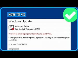 How to Fix Your Device is Missing Important Security and Quality Fixes on Windows 10/11 (2025)
