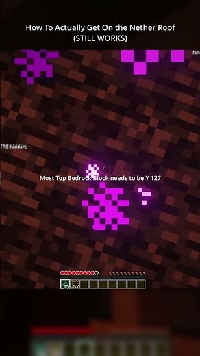 How To Actually Still Get On Nether Roof #minecraft #nether #roof #glitch