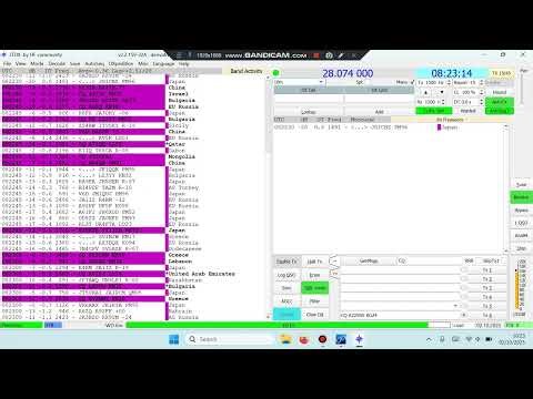 10m FT8 [1 minute real time] 0822 UTC 2nd Oct 2025
