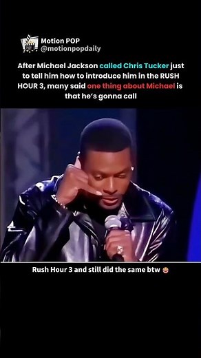 michael jackson called chris tucker just to make the funniest stage intro happen #michaeljackson