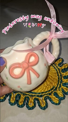Pinteresty mug unboxing ˚˖𓍢ִ໋🌷͙֒✧˚.🎀༘⋆ #shorts #pinterest #cutemug #unboxingvideo #aesthetic