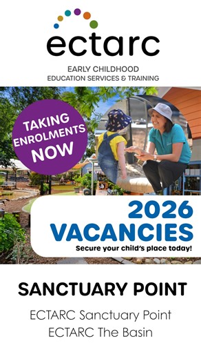 Enrolments are open for 2026! ECTARC is proud to be celebrating 40 years of providing high-quality early childhood education and care and we have vacancies available across our nine education and care services throughout the Illawarra and Shoalhaven - and we’d love to welcome your family to the ECTARC community. For four decades, ECTARC has been part of local communities - creating safe, nurturing spaces where children feel supported, confident, school ready, and inspired to explore the world ar