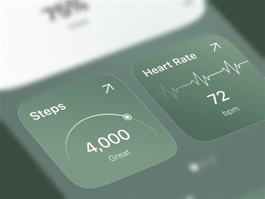 AI Fitness & Health Tracker – Mobile App UI Concept