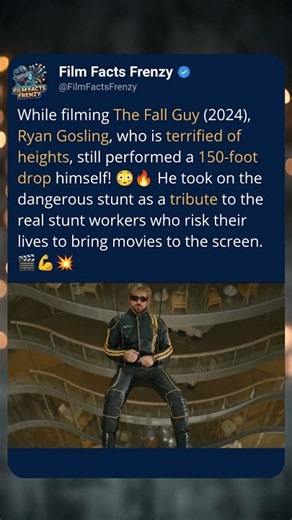 Ryan Gosling Did A 150-Foot Drop Despite His Own Fear