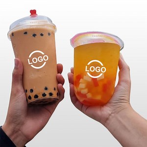 [Hot Item] Disposable PP U-Shape Factory Price 500cc Cups Plastic Bubble Tea Boba Milk Cup