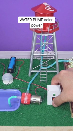 DIY Mini Water Pump for Solar Power Irrigation Model