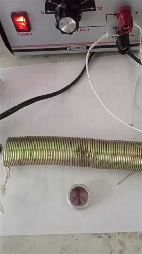 राम🌞 राम। why circular loop produce magnetic field compass needle deflection no sparking physics lab