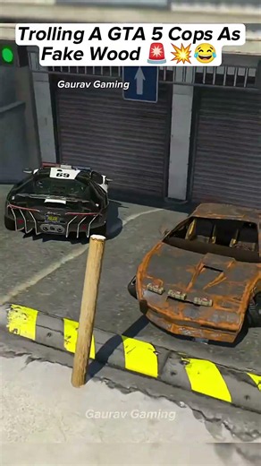 Trolling A GTA 5 Cops As Fake Wood 🚨💥😂 #gta5