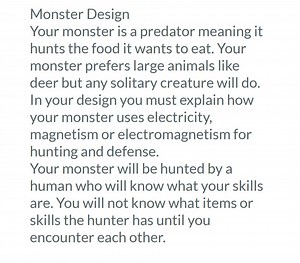 Write me a short paragraph in 8th grade from my monster's abili... | Filo