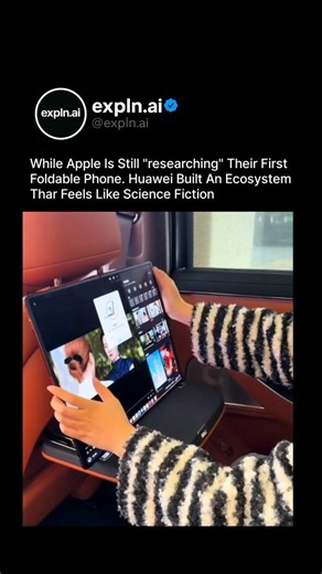 Explained. on Instagram: "While Apple Researches Foldables, Huawei Is Already Living in the Future While Apple is still researching its first foldable phone, Huawei has already built a full foldable ecosystem that feels straight out of science fiction. From advanced folding displays to seamless device integration, this reel highlights how Huawei is pushing real-world innovation today, not just prototypes. A clear look at the growing gap in foldable technology, ecosystem maturity, and future-read