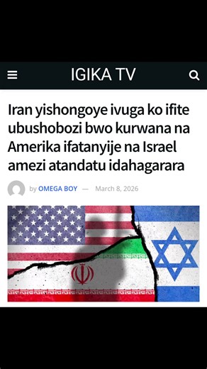 Umutwe w’ingabo za Iran uzwi nka Islamic ‘Revolutionary Guard Corps, IRGC’, watangaje ko iki gihugu gifite ubushobozi bwo kumara amezi atandatu gihanganye mu ntambara na Israel na Leta Zunze Ubumwe za Amerika, byishyize hamwe. Ibi byagarutsweho n’Umuvugizi wa IRGC, Ali Mohammad Naini, mu kiganiro na Fars News Agency. Ati “Ingabo za IRGC zifite ubushobozi bwo gukomeza kurwana intambara ikomeye nibura amezi atandatu tudahagaze.” IRGC ni umutwe w’ingabo zidasanzwe za Iran washinze mu 1979 nyuma y’i