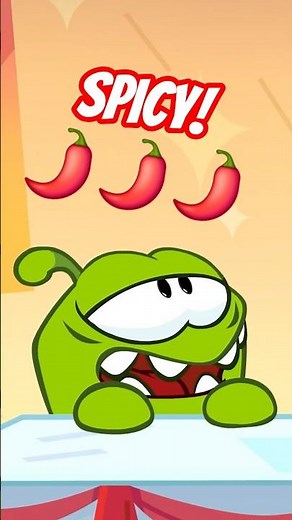 Super Spicy Hot Chili Eating Contest! 🌶️ OM NOM Stories 🟢 Cut the Rope #shorts