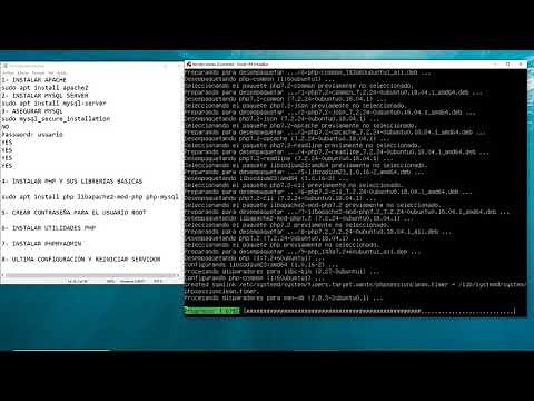 Tutorial para instalar un servidor web apache 2, php y mysql en Ubuntu Server 18.04 con VirtualBox
