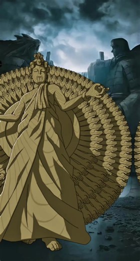 Hashirama's Thousand-Armed Statue vs Uzumaki in Naruto