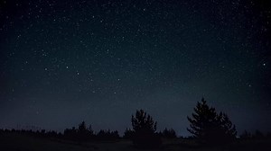 Timelapse of moving stars and The Milky Way in night sky. 4K