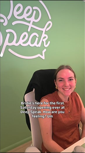 ✨ Big News: Saturday Sessions Are Here at Deep Speak! ✨ We’ve been dreaming about this for a while, and today, January 10, 2026, we’re thrilled to say it’s official: Deep Speak is now open on Saturdays! We know that many of you juggle work, school, and life commitments during the week, and having that weekend option can make a world of difference. Starting out, we’ll be offering Saturday morning sessions by appointment, thanks to our fantastic team members—shoutout to Bridie on admin and our won