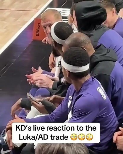 Kevin Durant’s LIVE REACTION to finding out the Luka-AD trade was wild 😳