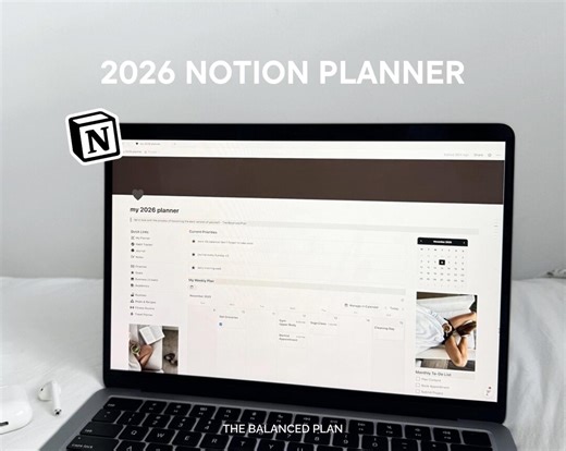 2026 Notion Life Planner | All-in-one Digital Planner Template for Routines, Goals, Finances, Wellness & Academics by the Balanced Plan - Etsy