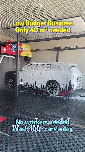Install a touchless car wash in 40㎡, automatic operation, easy to run solo#carwash #carcleaning