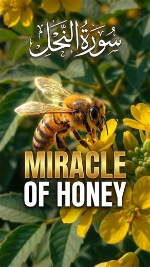 سورة النحل تلاوة بصوت شجي | Surah An-Nahl 68–69 | The Miracle of Honey #viral #shorts