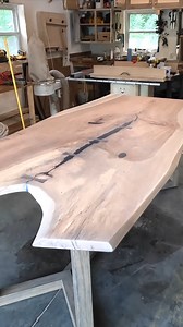 Pecan Slab Table | Hess Carpentry & Woodwork LLC