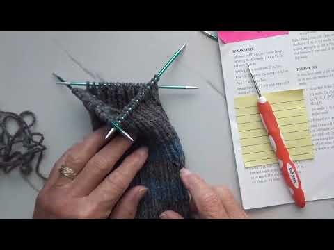 Heel Flap on DPN'S, Knitting Tutorial #yarn #DPNS, #tutorial, #knitting #socks