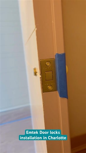 Emtek door locks installation in Charlotte #maxhandypro #emtek #doorlock #doorhardware #clt #cltnc