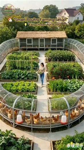 “Backyard Chicken Run Tunnel|🐔 #chicken #poultryfarming