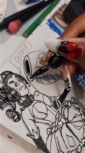 INK DRAWING!!!! #art #drawing #manga