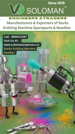 Buy Socks Knitting Machine Needles & Other Spare Parts at the Lowest Price at Soloman Engineers.